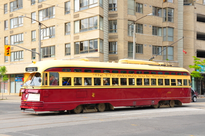 Cool old fashioned TTC streetcar