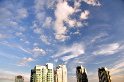 Clouds and buildings