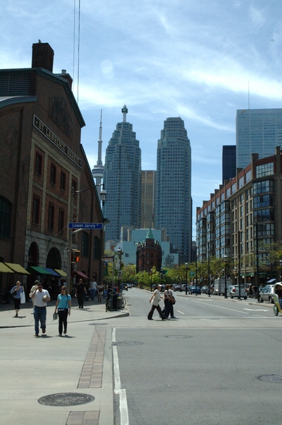 The market plus some of the Toronto skyline