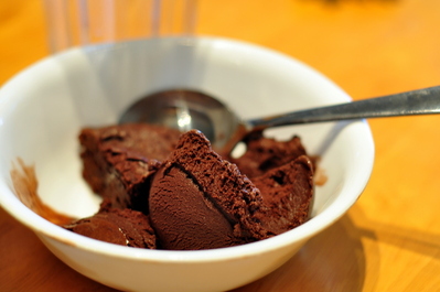 Delicious chocolate ice cream