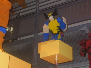 Lego sculptures at Toys R Us