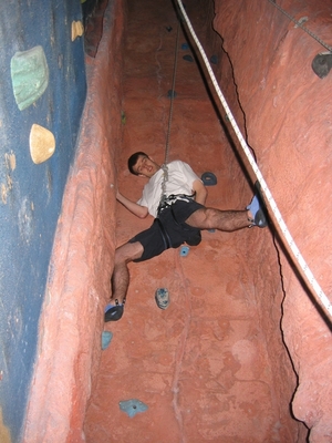 Me in the chimney climb