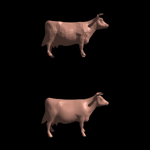 Cow with generated vertex normals