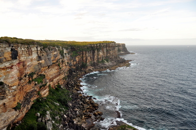 On North Head, facing the Tasman Sea