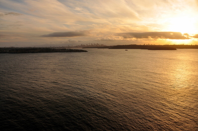 On North Head, facing Sydney and the sunset