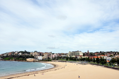 Coogee Beach from up on the coastal trail