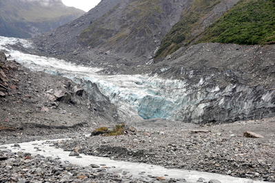 The base of the glacier
