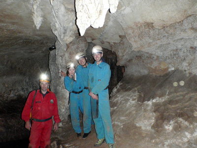 The adventure caving team