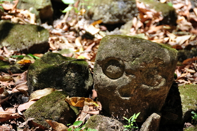 There were lots of skulls at the ruins