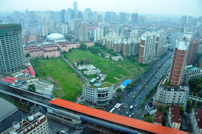 Full view from my hotel room window, this isn't even 'downtown' Shanghai!