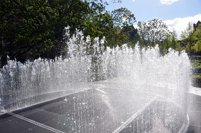 Fountains outside the museum