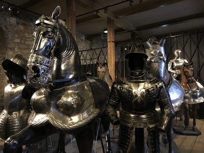 Horses and armour at the Tower of London