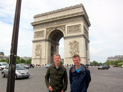 Anthony and I at the Arc de Triomphe