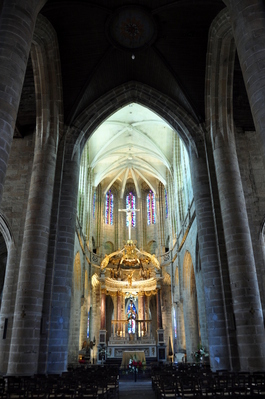 Inside the basilica