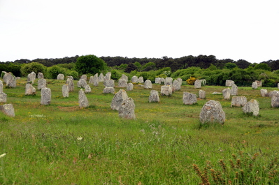 Standing stones outside Carnac