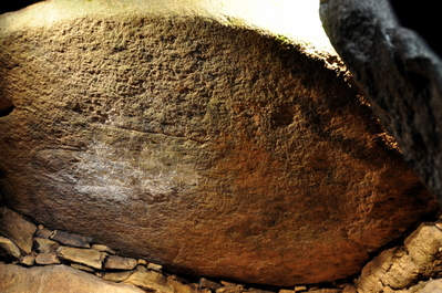Capstone inside the dolmen