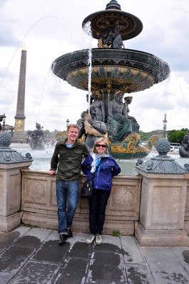 Mom and Anthony at Place de la Concorde