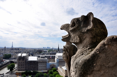Gargoyles on top of Notre Dame