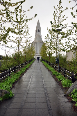 Approaching the church