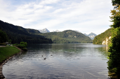 Lake near the castles in Schwangau where King Ludwig was quite taken with the swans, developing his alternative appellation, 'The Swan King'