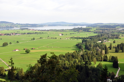 Looking out over the countryside from the base of the Neuschwanstein