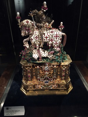 Crazy amazing statue of St. George and the Dragon at Munich Residenz Treasury