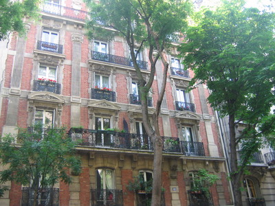 A typical apartment building on a Paris street
