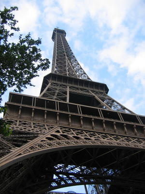 The Eiffel Tower from below