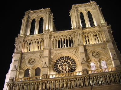 Notre Dame at night