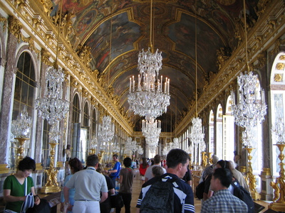The Hall of Mirrors inside of the Chateau