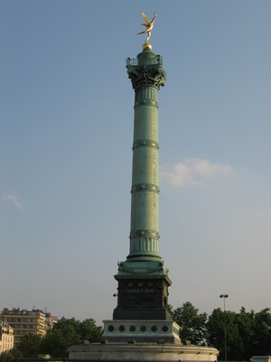 The monument at the Bastille district