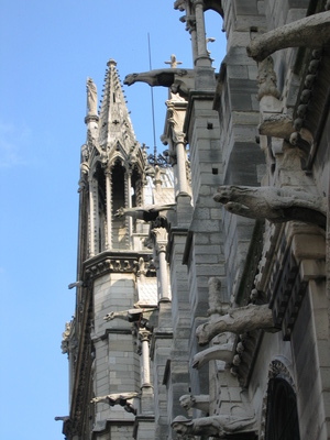 Gargoyles while waiting in line to go up the towers