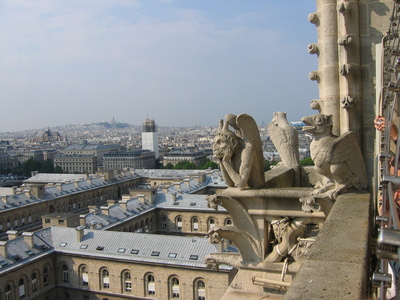 Some gargoyles over the city