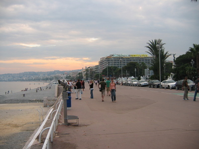 The promenade to the west
