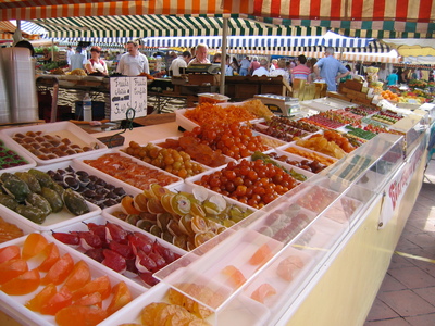 Some candied fruit in the market