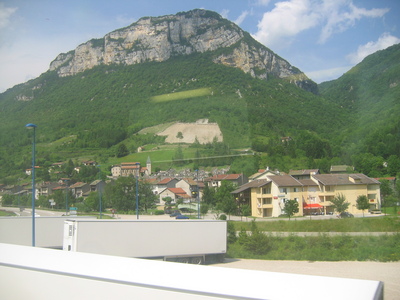 View from the train to Rumilly
