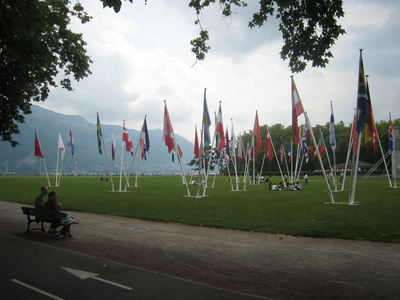 The main field out in front of the lake