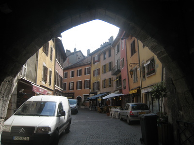 A quaint street in Annecy