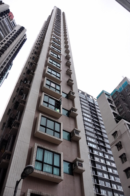 Typical super-narrow skyscraper