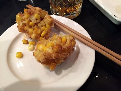 Sweet corn tempura (head explodes in amazement)