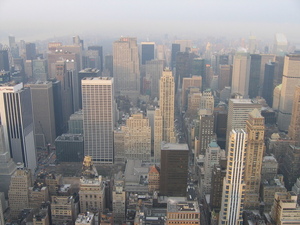 Picture from the Empire State Building looking north over the city