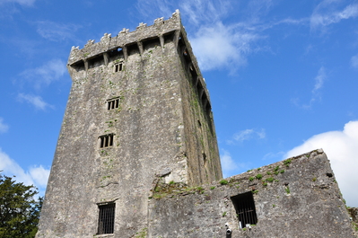 Blarney Castle, the little hole at the top that you can see the sky through is where you lean over to kiss the Blarney Stone