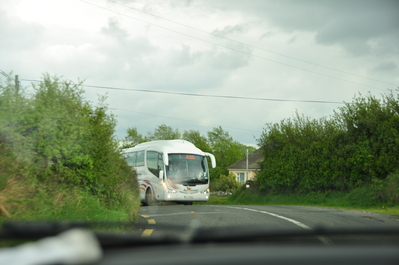 Driving again, this is a good example of a bus just jumping out at us as we drove