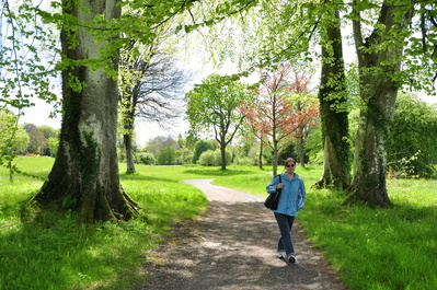 Walking on the castle grounds