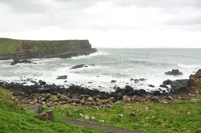 The coast approaching the Giant's Causeway