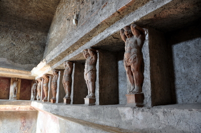 Statues in the bathhouse