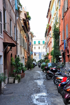 Typical street in Trastevere