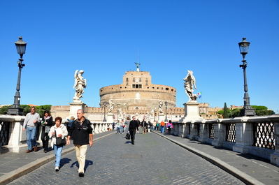 Castel Sant'Angelo, which we passed on our walk out of the Vatican