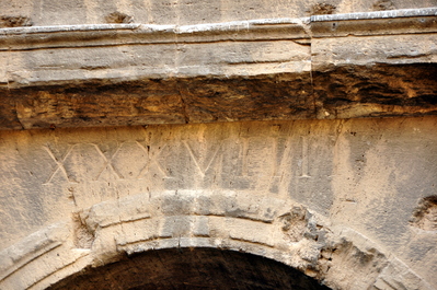 Numbered entranceway at the Colosseum