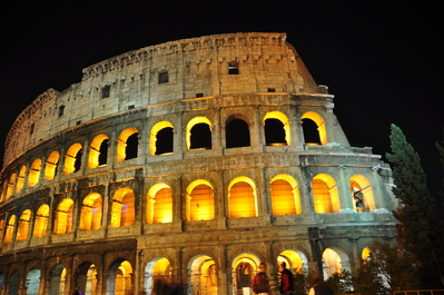 The Colosseum at night